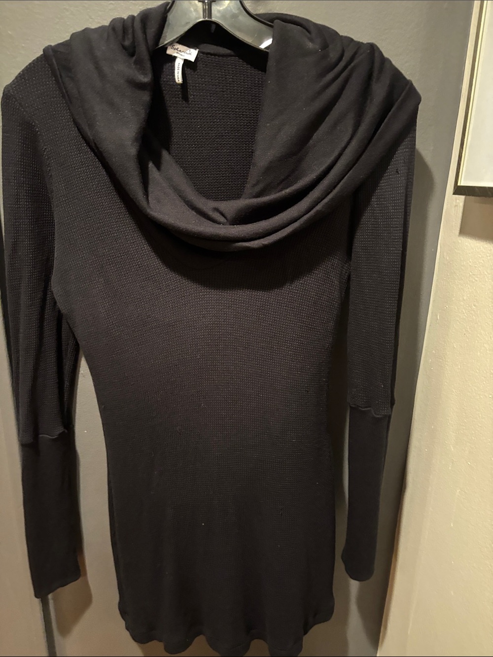 Splendid Black Cowl Neck Tunic Sweater